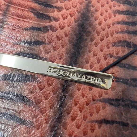 BCBGMAXAZRIA Faux Reptile Print Envelope Clutch Hand Bag Purse - Picture 9 of 10